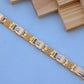 Gold Men Bracelet with Designer Pattern & American Diamonds