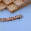 Elegant 18kt Rose Gold Bracelet with American Diamond Luxurious Designer Jewelry