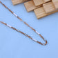 Luxury 18kt Rose Gold Light Weight Chain  with White Accents – Elegant