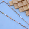 Luxury 18kt Rose Gold Light Weight Chainwith White Accents – Elegant