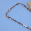 Luxury 18kt Rose Gold Light Weight Chainwith White Accents – Elegant