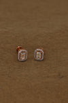 Exquisite Rose Gold Cluster Stud Earrings with Brilliant Diamonds