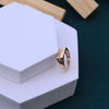 Stunning Rose Gold Cross Band Men Ring with Moissanite Diamonds