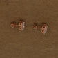 Exquisite Rose Gold Cluster Stud Earrings with Brilliant Diamonds