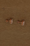 Exquisite Rose Gold Cluster Stud Earrings with Brilliant Diamonds