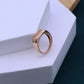 Stunning Rose Gold Cross Band Men Ring with Moissanite Diamonds