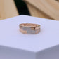 Tunning Men's Rose Gold Moissanite Ring – Elegant Link Design