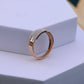 Luxurious Curved Panel Moissanite Ring | Men's Elegant Rose Gold Finish
