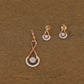 Rose Gold Infinity Pendant & Earring Set with Brilliant Diamond Accents