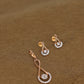 Rose Gold Infinity Pendant & Earring Set with Brilliant Diamond Accents