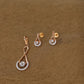 Rose Gold Infinity Pendant & Earring Set with Brilliant Diamond Accents