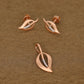 Elegant Rose Gold Leaf Design Jewelry Set with American Diamonds – Pendant and Earrings