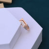 Men's Moissanite Diamond Ring – Modern V-Shape Design