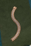 Luxurious Rose Gold Diamond Cuban Link Bracelet with Secure Box Clasp – Classic Chain Design