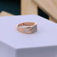 Luxurious Moissanite Men’s Ring | Wide Rose Gold Band