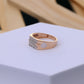 Luxurious Moissanite Men’s Ring | Wide Rose Gold Band