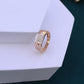 Luxurious Moissanite Men’s Ring | Wide Rose Gold Band