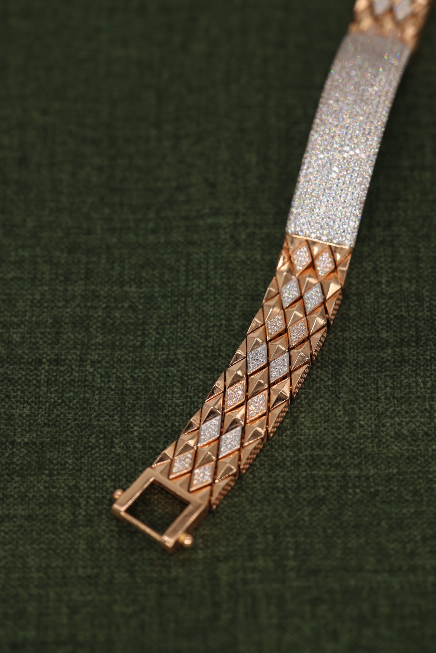 Rose Gold Diamond Bracelet with Secure Clasp
