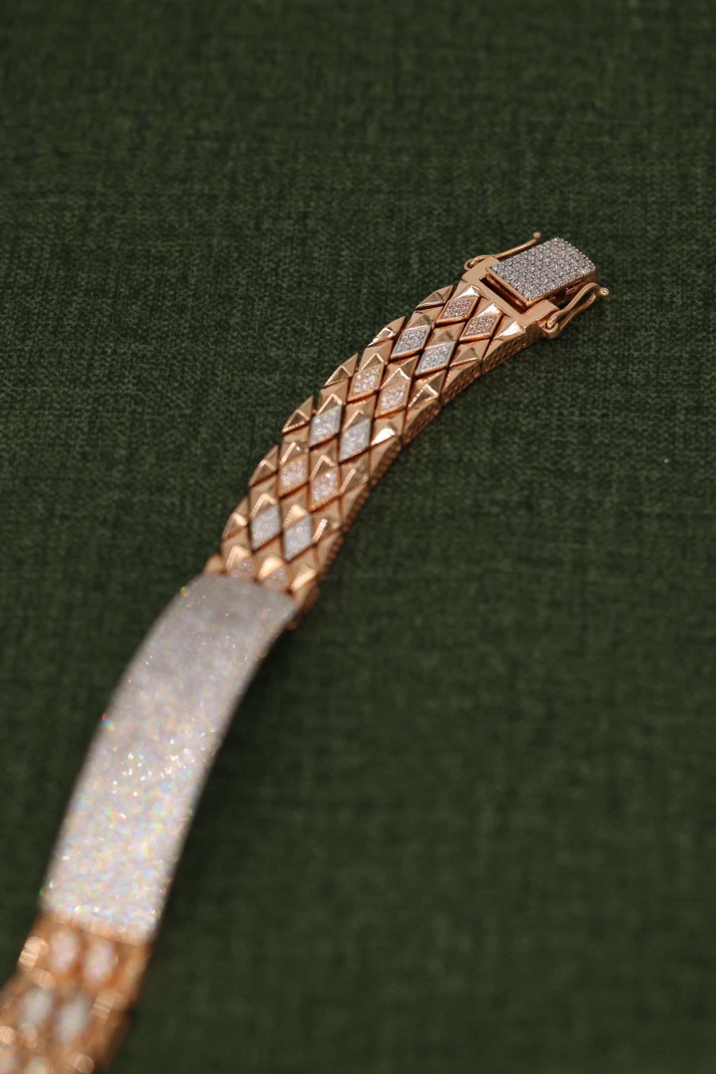Rose Gold Diamond Bracelet with Secure Clasp