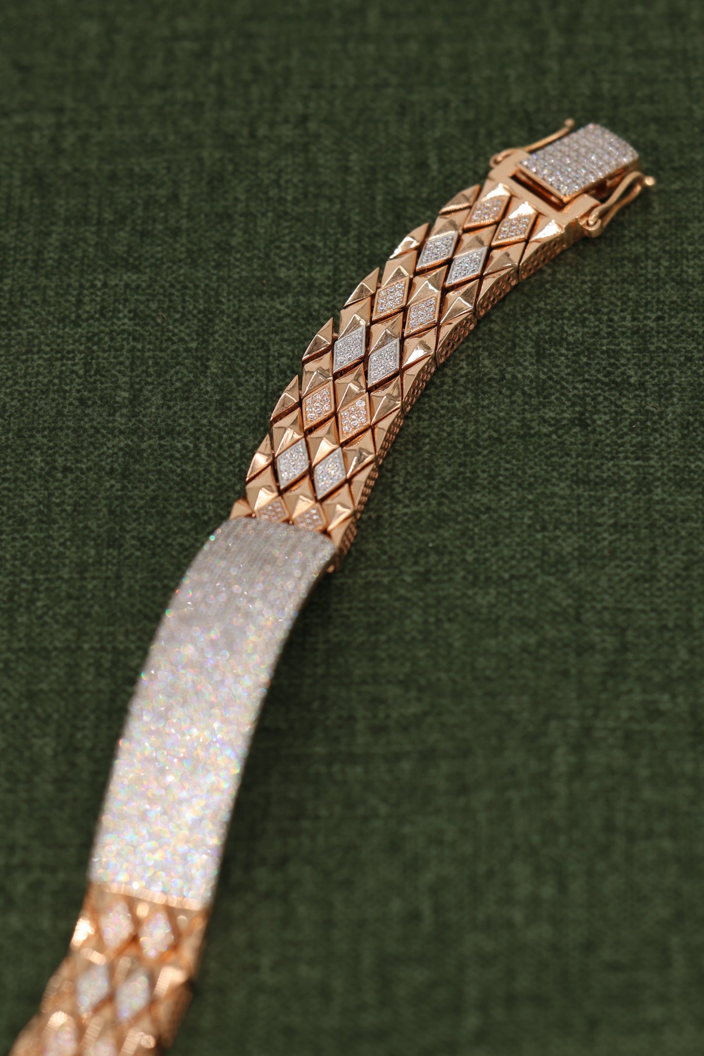 Rose Gold Diamond Bracelet with Secure Clasp