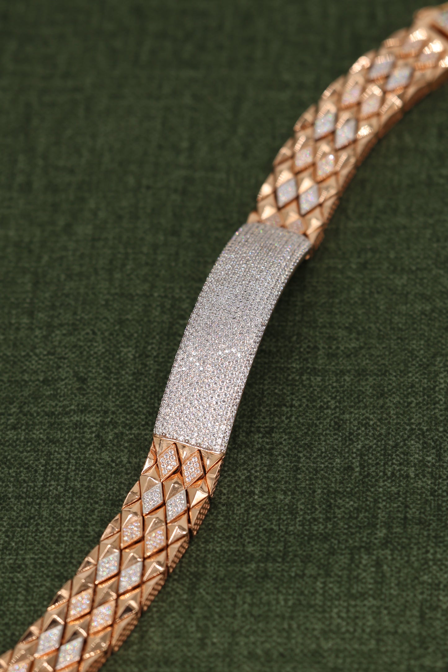Rose Gold Diamond Bracelet with Secure Clasp