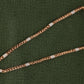 Rose Gold Chain Necklace with Diamond-Accented Links