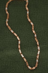 Luxurious Rose Gold Necklace with Greek Key Design and Micro-Pave Diamond Detailing