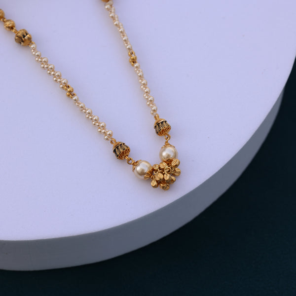 Gold Pearl Necklace - Bridal & Festive Jewelry