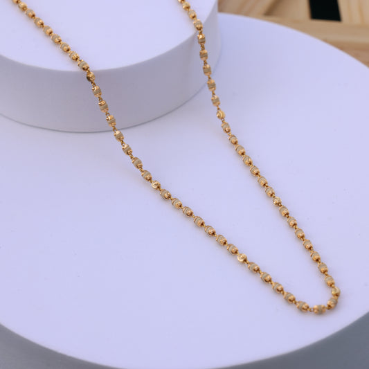 Gold Tulsi Mala with Gold-Toned Beads