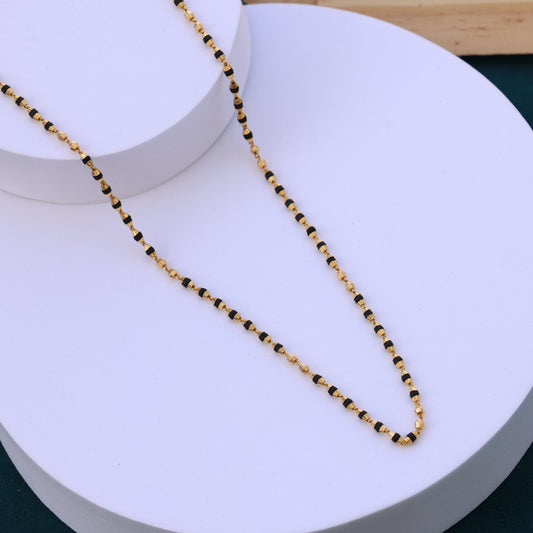 Gold Tulsi Mala with Gold-Toned Beads