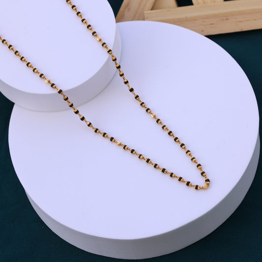 Gold Tulsi Mala with Gold-Toned Beads