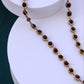 Rudraksha Para Mala with American Diamond Accents - Men gold rudraksha mala