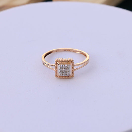 Square Halo American Diamond Ring