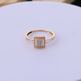 Square Halo American Diamond Ring