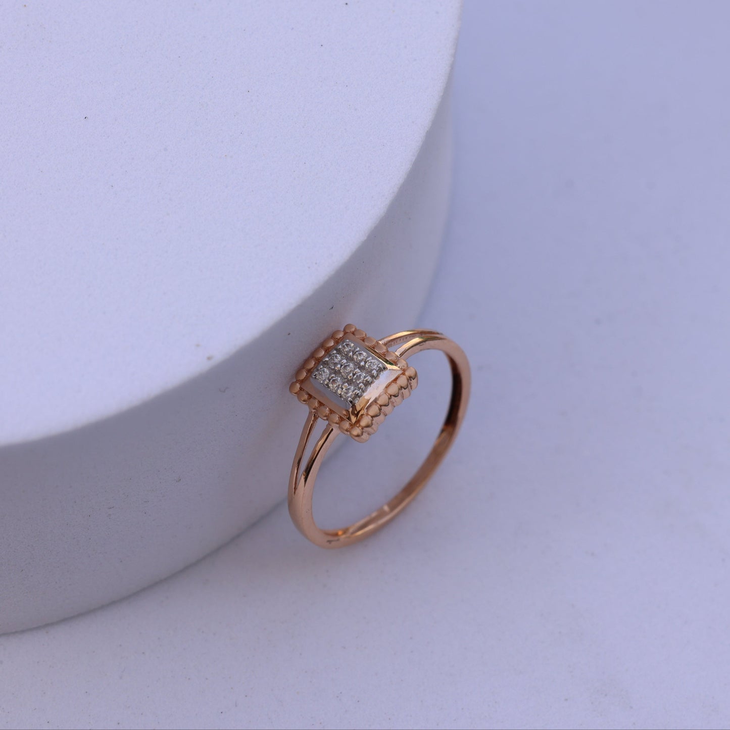 Square Halo American Diamond Ring