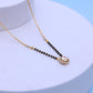 Gold Mangalsutra with Sparkling American Diamond Pendant