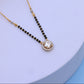 Gold Mangalsutra with Sparkling American Diamond Pendant