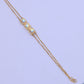 Stylish Gold Bracelet with Square Crystal Stones – Minimalist Double Chain Design