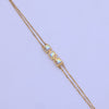 Stylish Gold Bracelet with Square Crystal Stones – Minimalist Double Chain Design