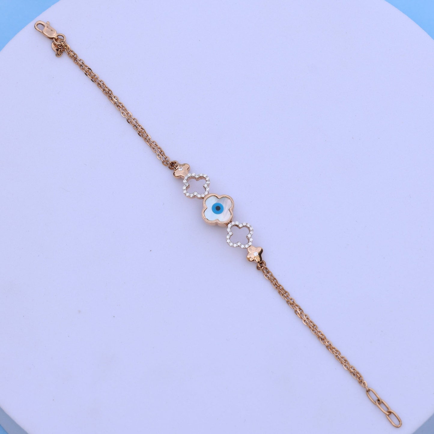 Evil Eye Bracelet with American Diamonds