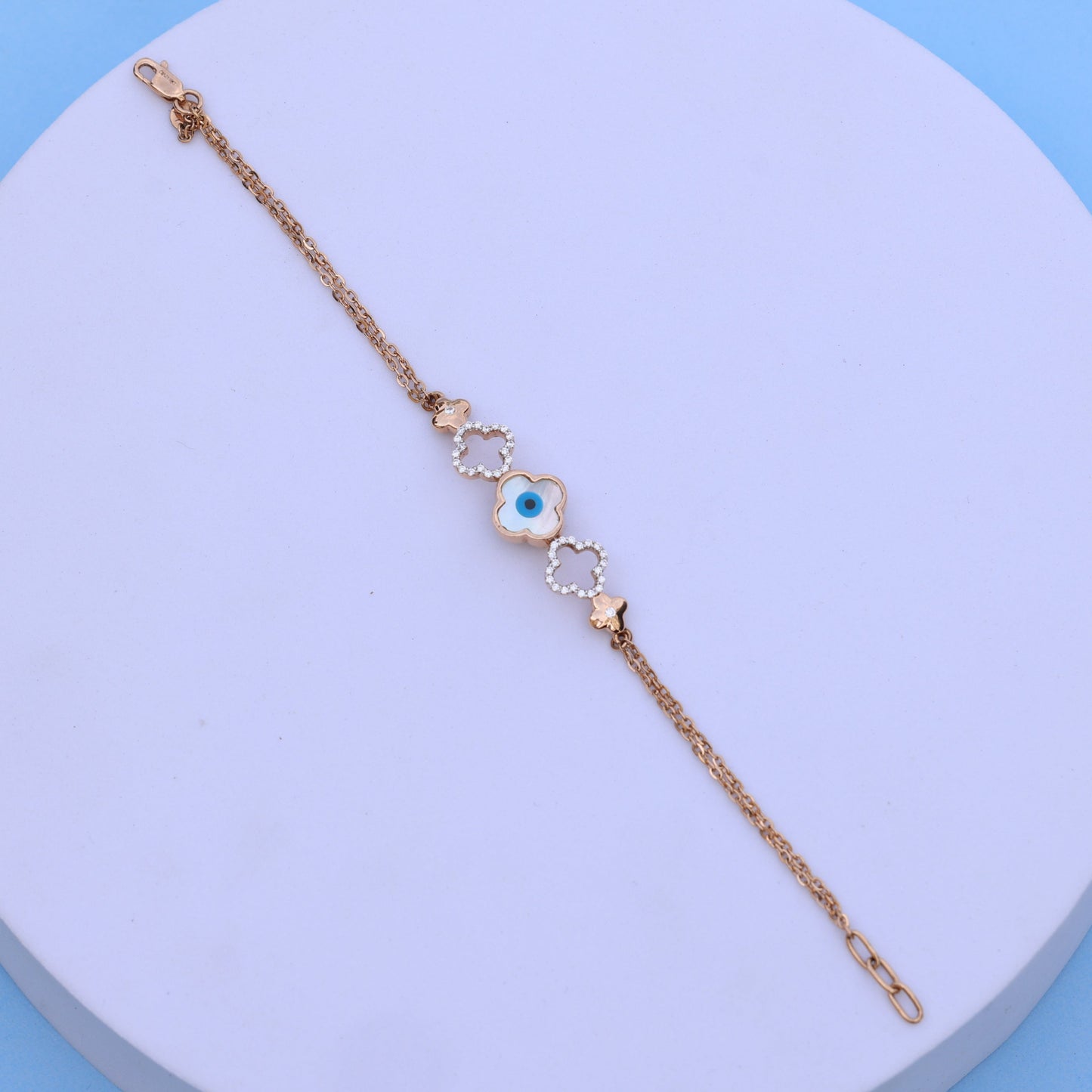 Evil Eye Bracelet with American Diamonds