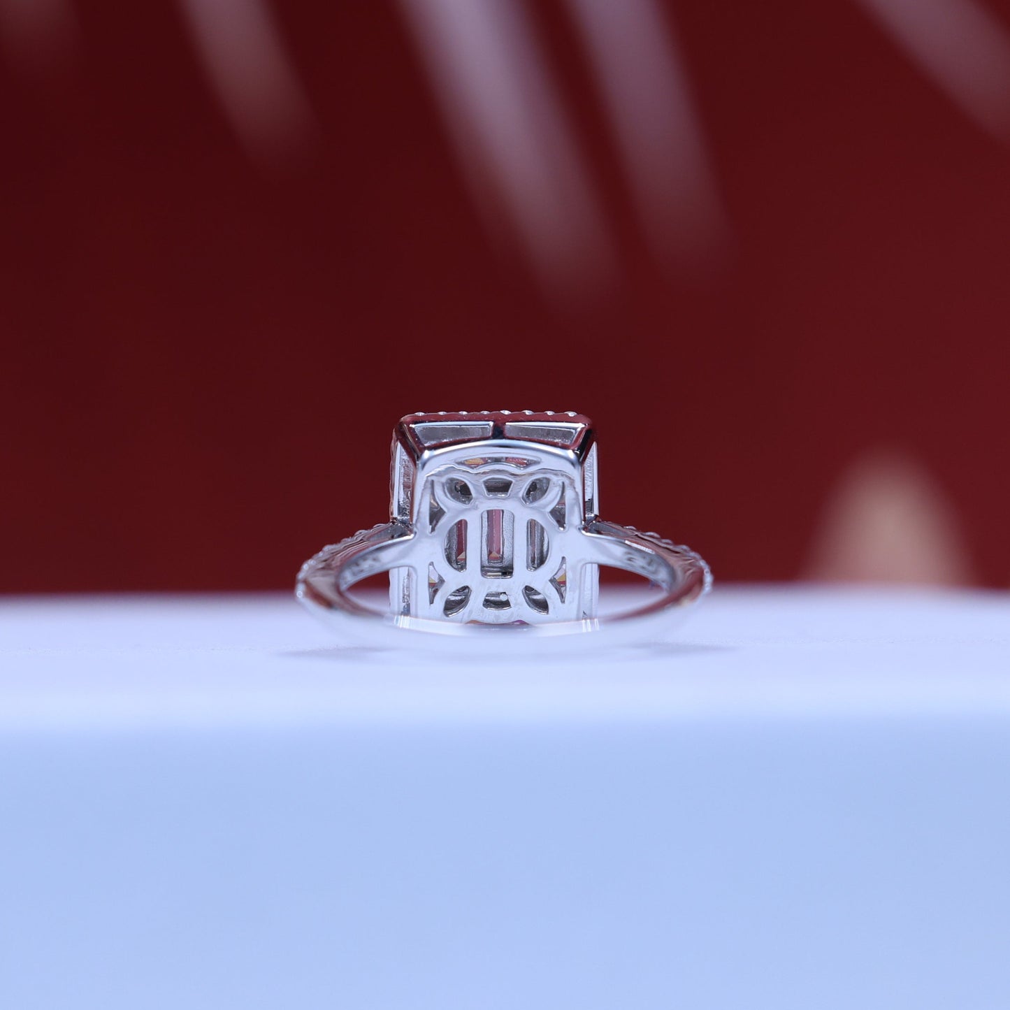 Moissanite Diamond Ring in 92.5 Sterling Silver