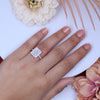 Moissanite Diamond Ring in 92.5 Sterling Silver