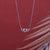 92.5 Sterling Silver Chain Necklace with Moissanite Diamond / Lab grown diamond