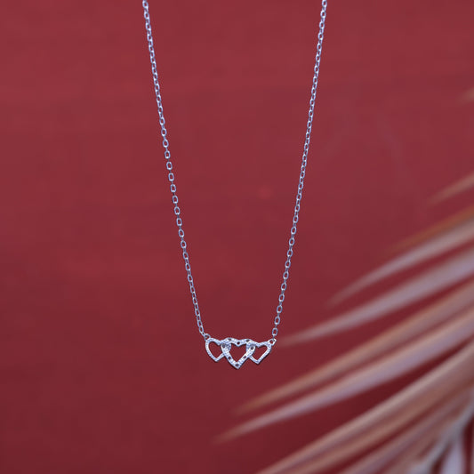 92.5 Sterling Silver Chain Necklace with Moissanite Diamond / Lab grown diamond