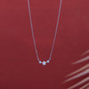 92.5 Sterling Silver Chain Necklace with Moissanite Diamond / Lab grown diamond