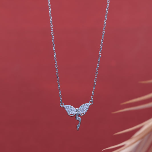 92.5 Sterling Silver Chain Necklace with Moissanite Diamond