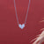 925 Sterling Silver Chain Necklace - Pixel Heart Moissanite / Lab grownDiamond Pendant
