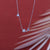 Dazzling Star Chain in 92.5 Sterling Silver with Moissanite Diamonds/ Lab grown diamond