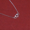 92.5 Sterling Silver Chain Necklace with Moissanite Diamond / Lab grown diamond